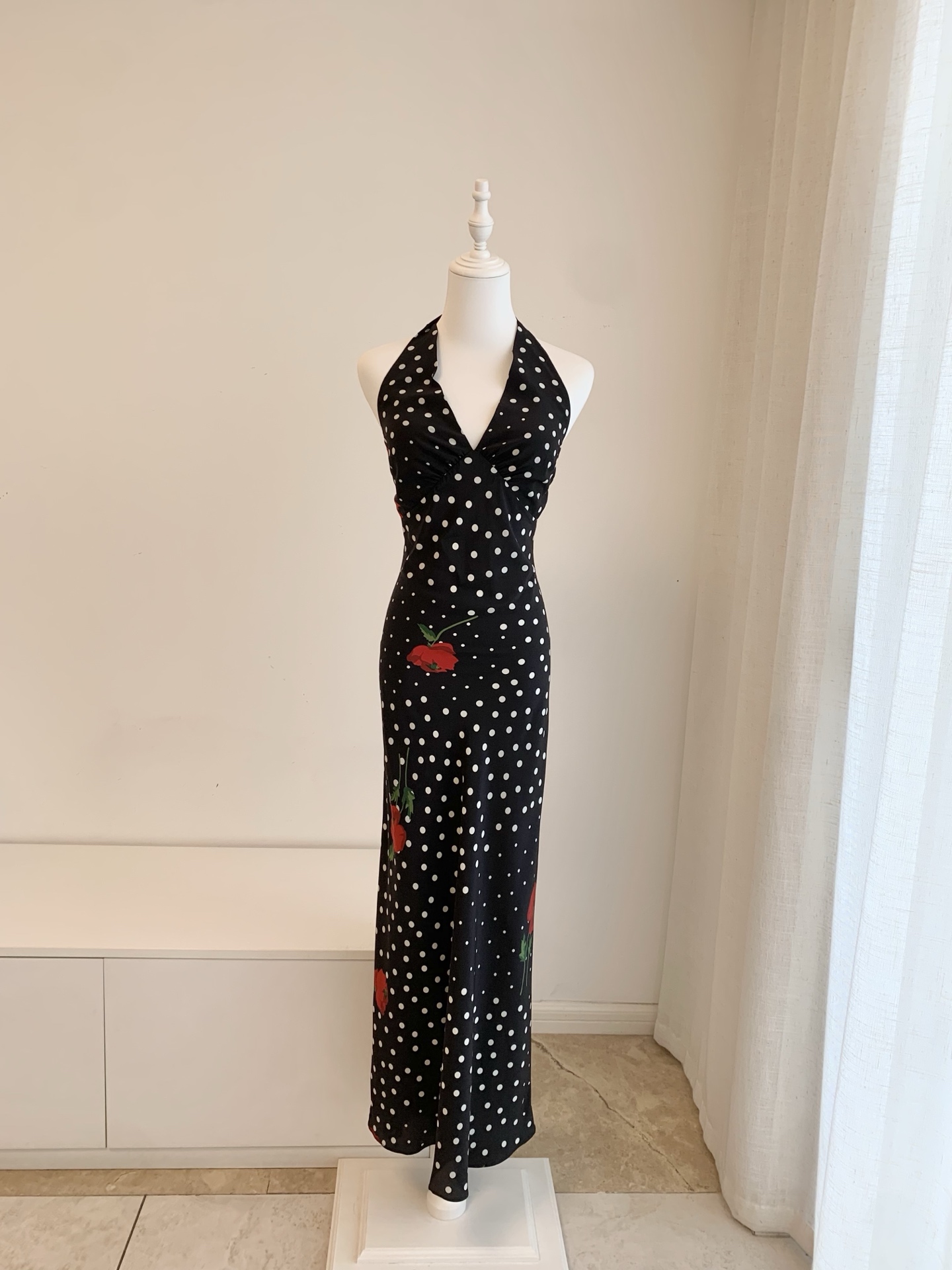 Robe en soie imprimée pour femmes, robe de vacances tendance et sexy