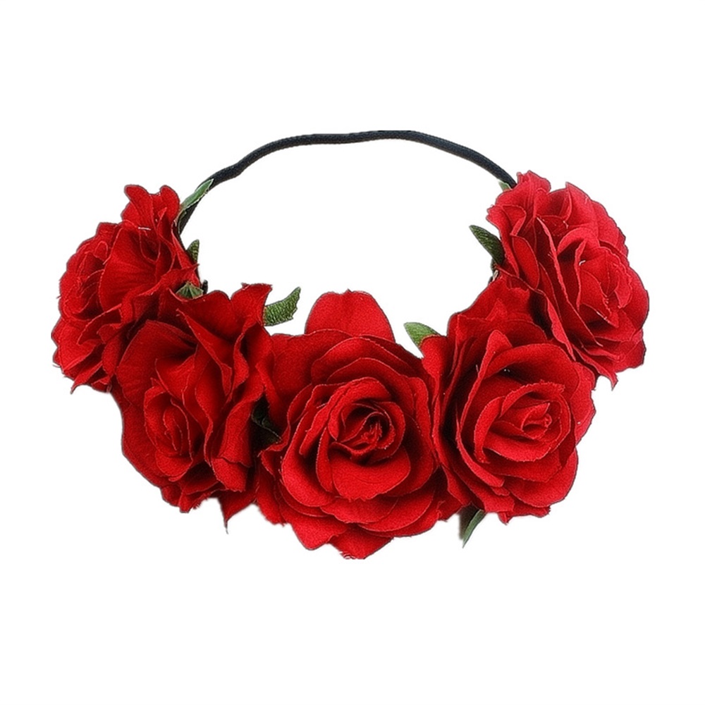 Serre-tête bohème en fleurs artificielles pour femme, bandeau élastique floral pour mariage, festival, fête, accessoires capillaires floraux