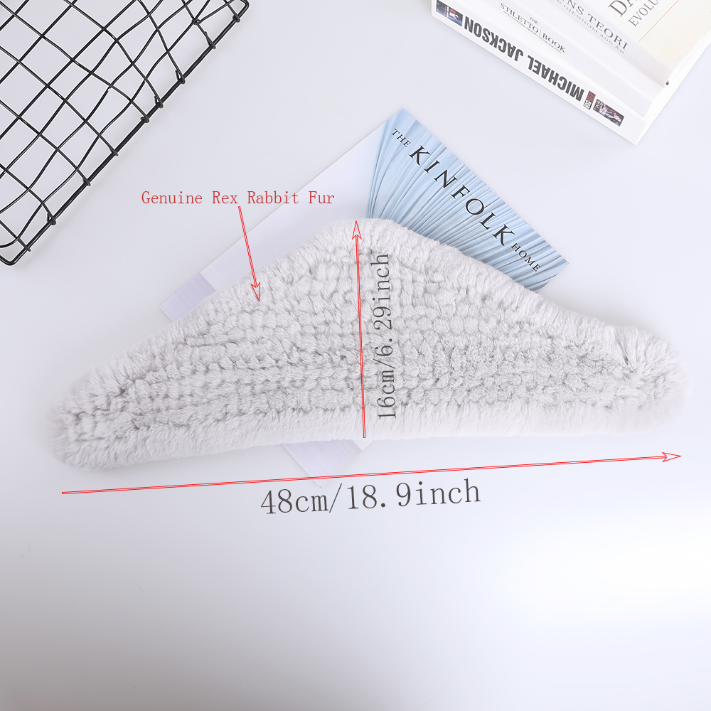 Mode hiver réel Rex fourrure de lapin Snood anneau Triangle écharpe femmes foulards dames écharpes chaud cou plus chaud fermé par crochets