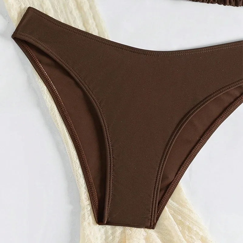 2025 femmes maillot de bain à manches longues couvrir maillots de bain Sexy quatre pièces été solide Bikini ensemble brésilien maillots de bain fête maillot de bain