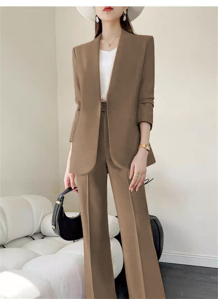 Mode 2 pièces ensembles femmes tenues printemps automne nouveau dans coréen pantalons ensembles banlieue élégant costume manteau 2 pièces ensembles femmes