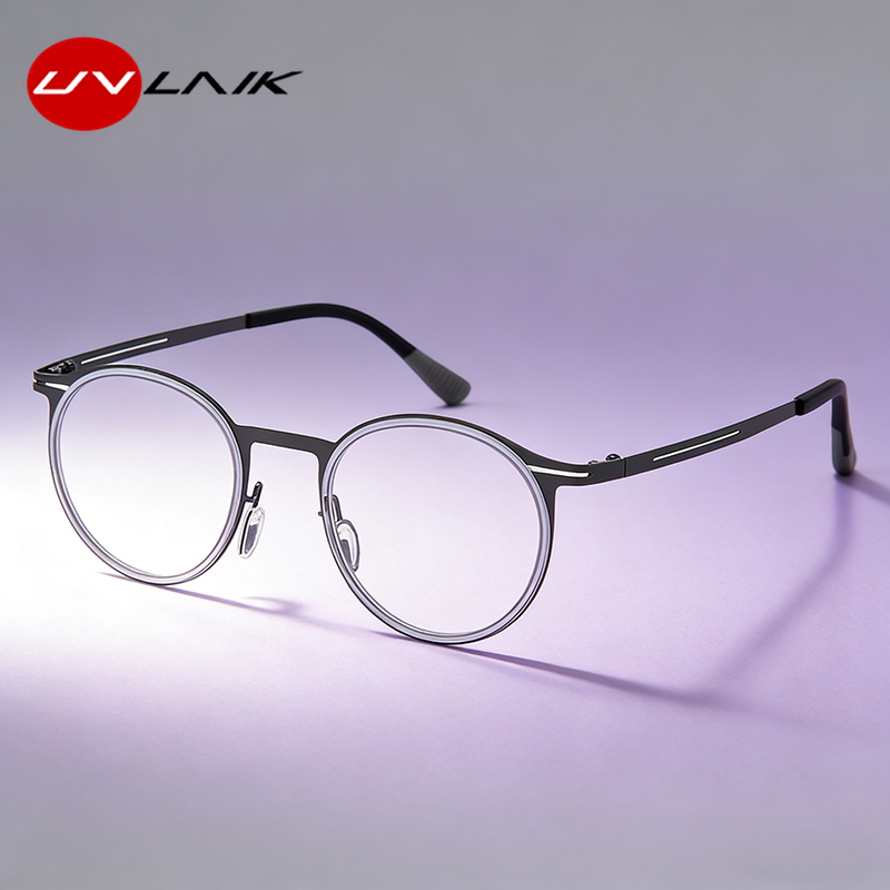 Lunettes à monture ronde géométrique, légères, monture complète en métal, pour hommes et femmes, mode usage quotidien, lunettes optiques