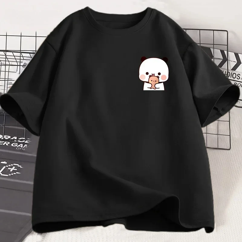 Panda ours Bubu Dudu mode drôle Couple T-shirt femmes mode décontracté manches vêtements Harajuku à manches courtes décontracté