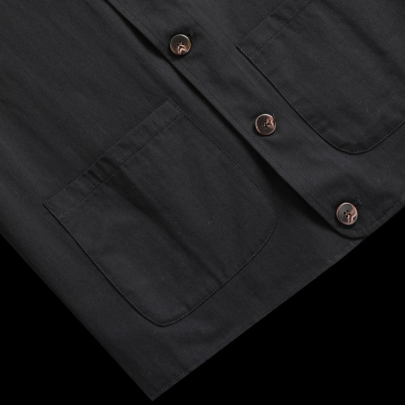 Gilet décontracté japonais pour hommes, Style de vêtements de travail rétro, détail de poche 100% coton, coupe ample pour les travaux en plein air et au café