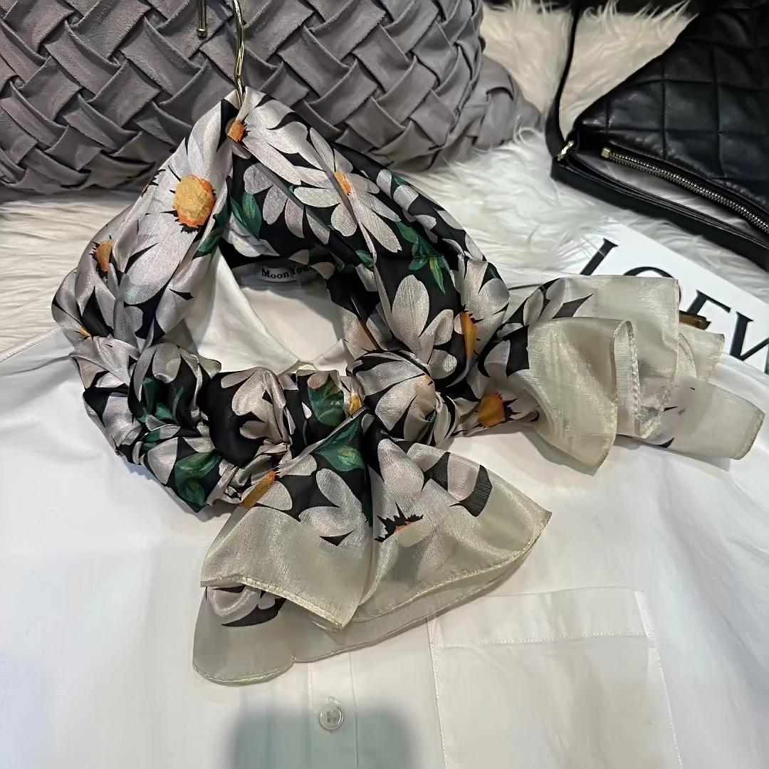 BYSIFA-Écharpe châle longue pour femme, écharpes design AndrDesign, hijabs de plage, blanc et vert pur, 100% * 180 cm, 110 pur, automne et hiver