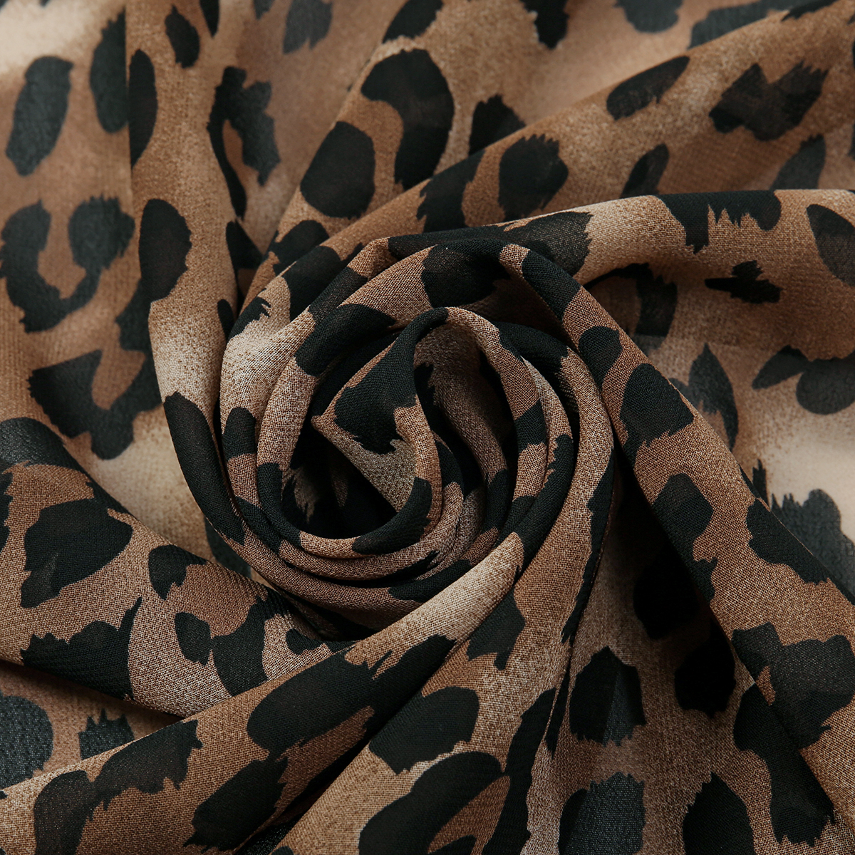 Nouveau mousseline de soie imprimé léopard Hijab écharpe femme musulman Hijab châles islamique musulman mode Turban Ramadan foulard 180*74 cm