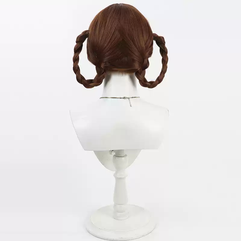 Perruque de Cosplay synthétique Xiaolan, Anime The Apothecary Diaries, chignons tressés bruns, cheveux résistants à la chaleur pour femmes et filles