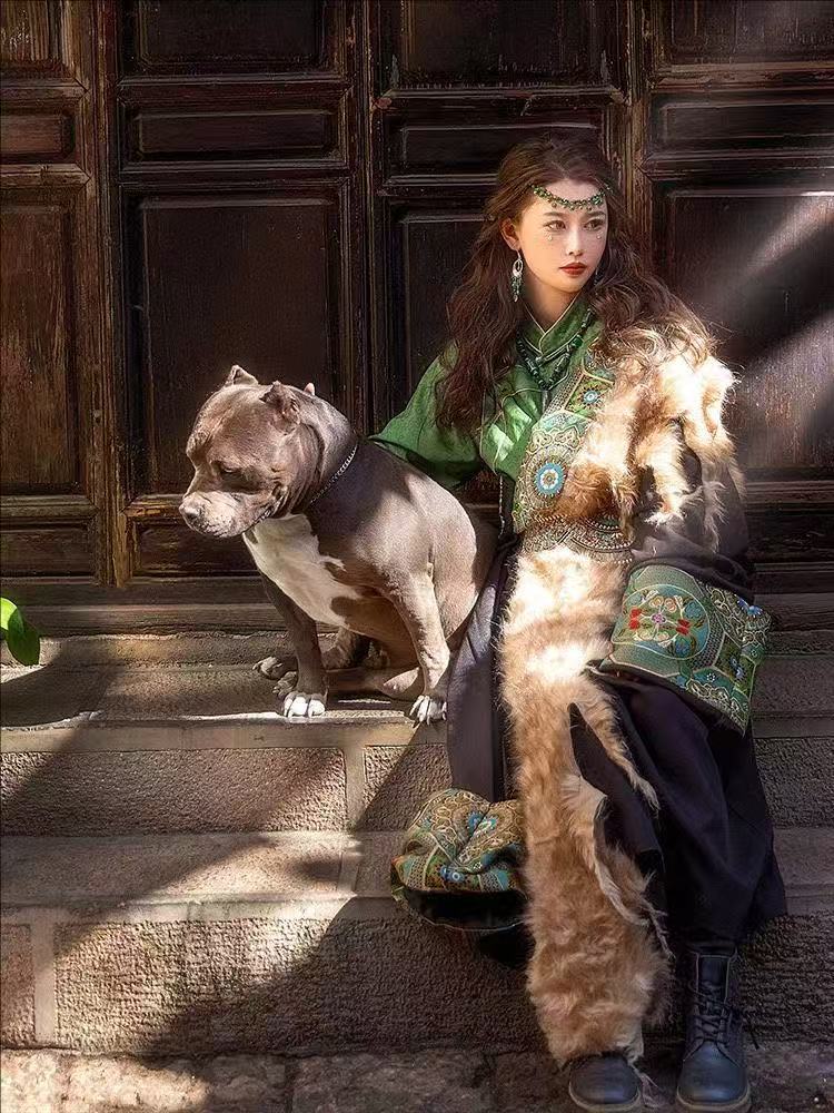 Robe tibétaine de Style ethnique pour hommes et femmes, Costume exotique traditionnel, Niche, tourisme, Photos de voyage, Costume de Cosplay du Prince d'halloween