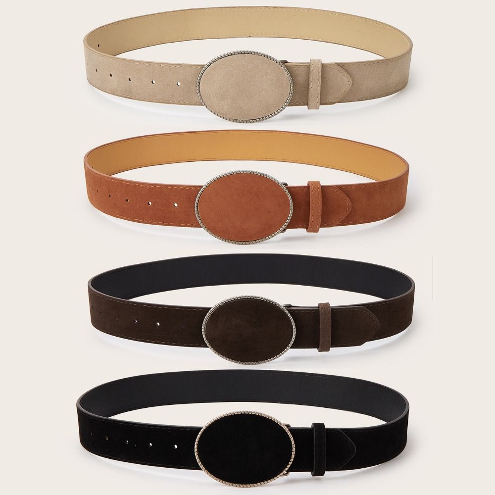 Ceinture en cuir suédé pour femmes, Design de luxe à la mode, Maillard rétro Business, ceinture large décontractée Y2k