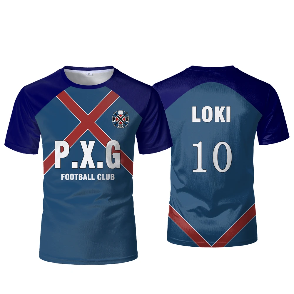 Maillot de football de style anime japonais, P.X.G # 9 Uniformes de football, T-shirt de sport décontracté pour hommes et femmes
