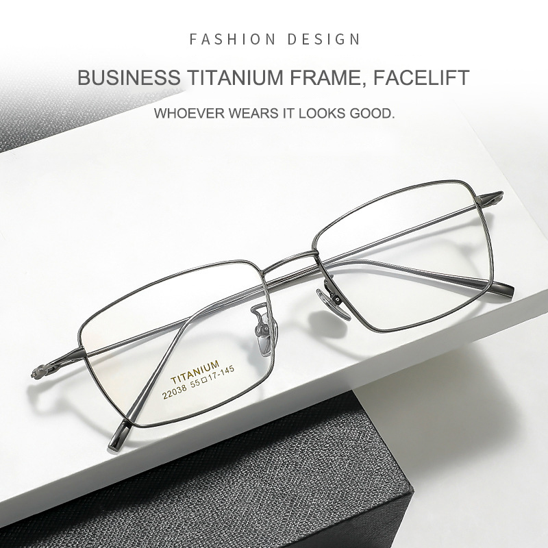 Lunettes de luxe pour hommes d'affaires, monture complète, Design sans vis, Ultra-légères, semi-titane, mode décontractée, tendance, carrées, nouveau Style