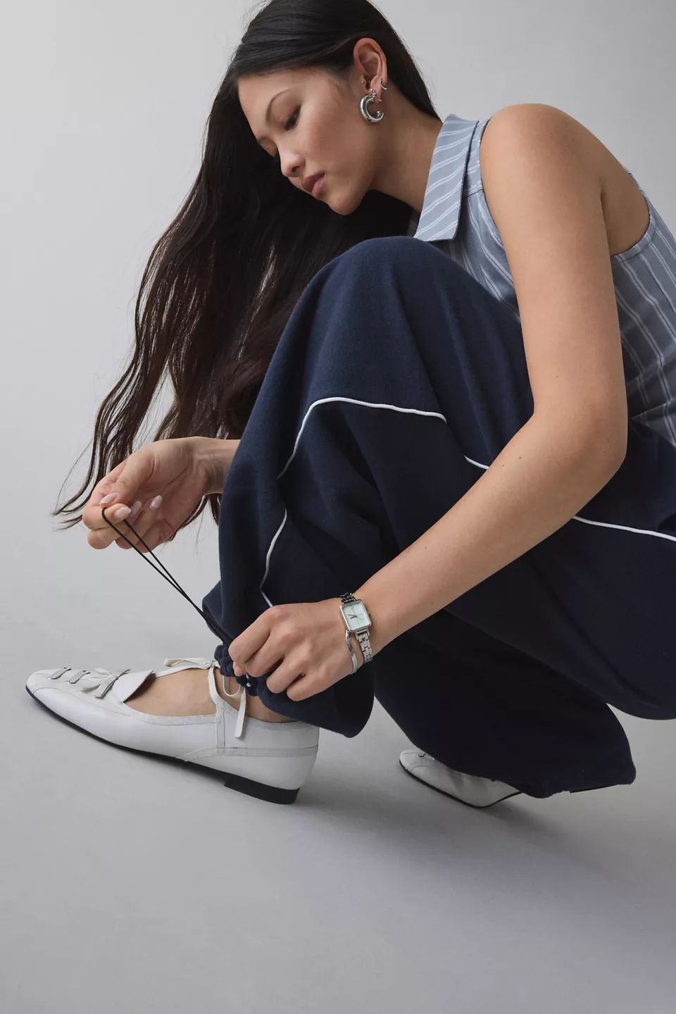Pantalon rose avec broderie élégante, pantalon de survêtement Chic à jambes droites, coupe sans effort, pantalon ample de Style de rue au bureau