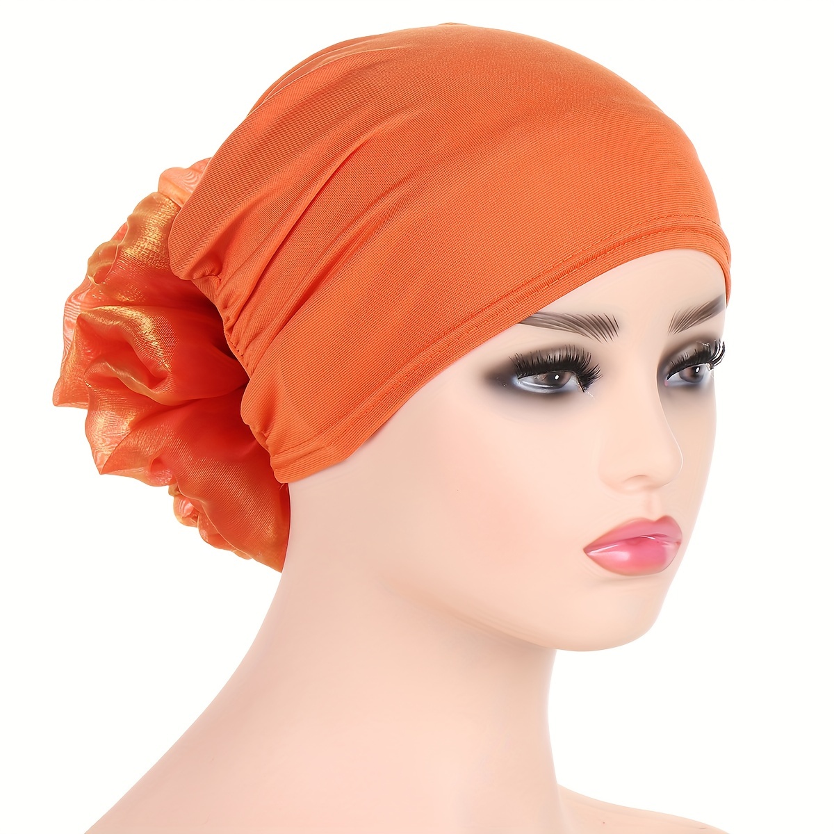 Turban Élégant à Fleurs pour Femme, Chapeau, Bandeau, Écharpe de Sauna, Bonnets artificiel astiques Respirants, Casquette de Chimio