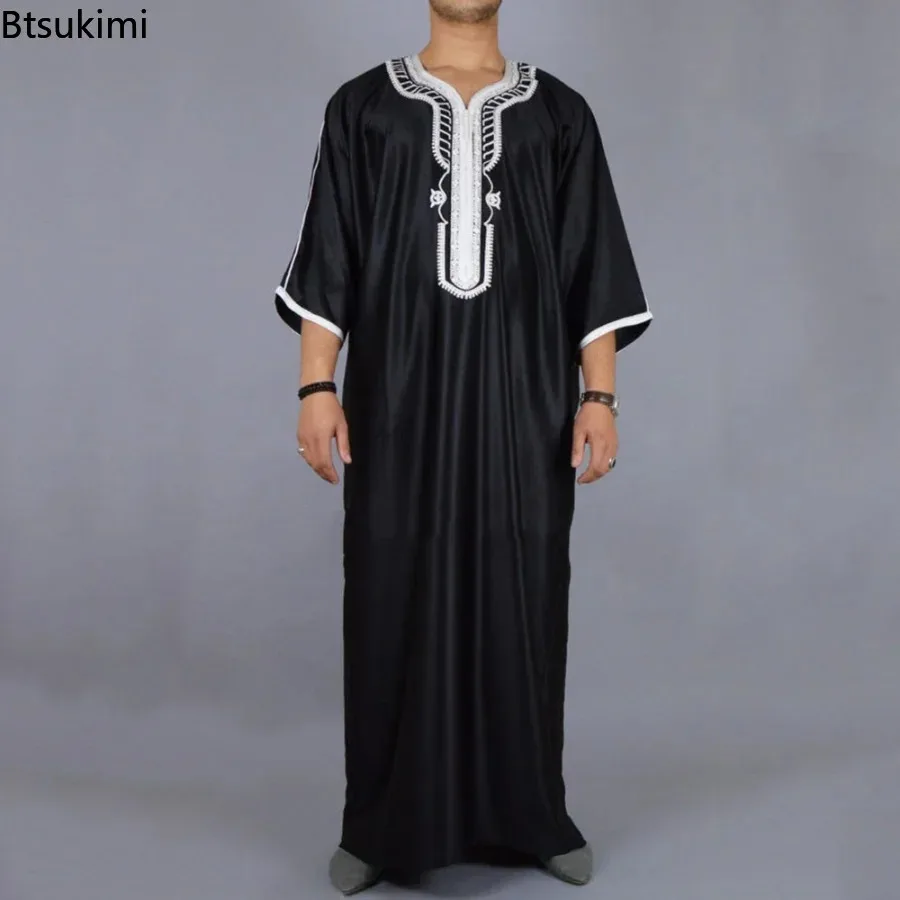 Robe Musulmane Durable pour Homme, Kaftan Arabe, Thobe Jubba, Manches sulf, Dubaï, Robe Ethnique Islamique, Chemises de Nuit, Mode, Vêtements Décontractés