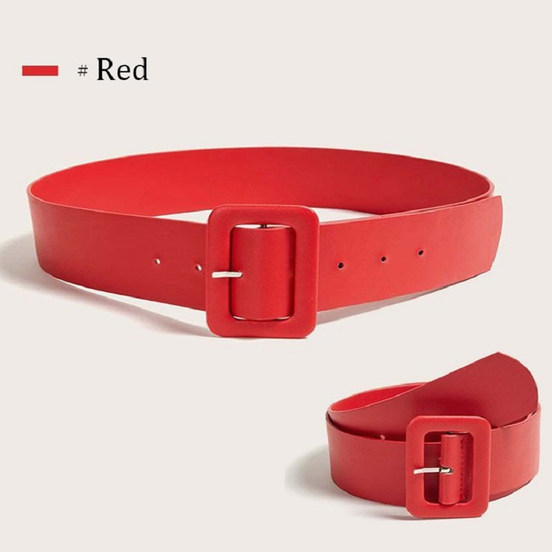 Ceinture large en cuir PU pour femmes, ceinture Simple à la mode pour robe de luxe de marque de styliste, noir rose, sangle féminine DT167