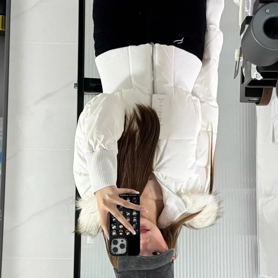 Manteau d'hiver chaud pour femme, veste courte matelassée à capuche en fourrure, parka coupe-vent streetwear, veste rembourrée en coton tendance