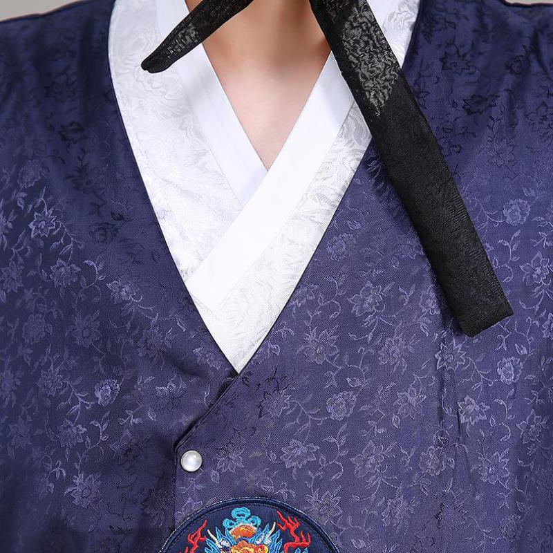 Vêtements traditionnels coréens pour hommes, robes ethniques de prairie, vêtements officiels de cour, costume de scène masculin, Hanbok multicolore
