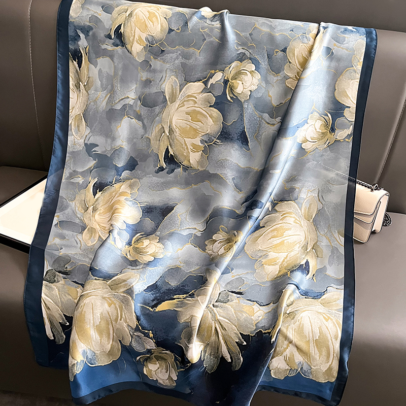Écharpe de printemps pour femmes, Design de luxe, en Polyester, écharpe lisse, châle doux, écharpe de plage