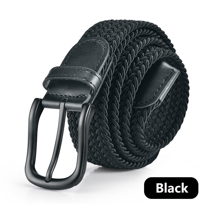 100cm 110cm 120cm nouveau Design haute qualité hommes ceinture décontractée tissé boucle élastique toile tout match femmes pantalons sens polyvalent