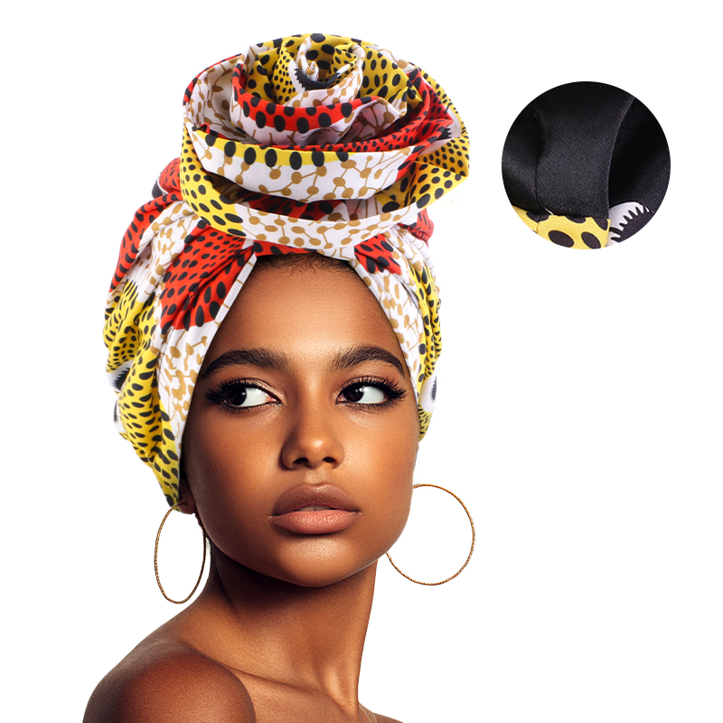 Bandana extensible imprimé africain pour femmes, enveloppe de tête en Satin Floral Ankara Dashiki, Bonnet de fête de mariage, Bonnet Hijab musulman, nouvelle collection