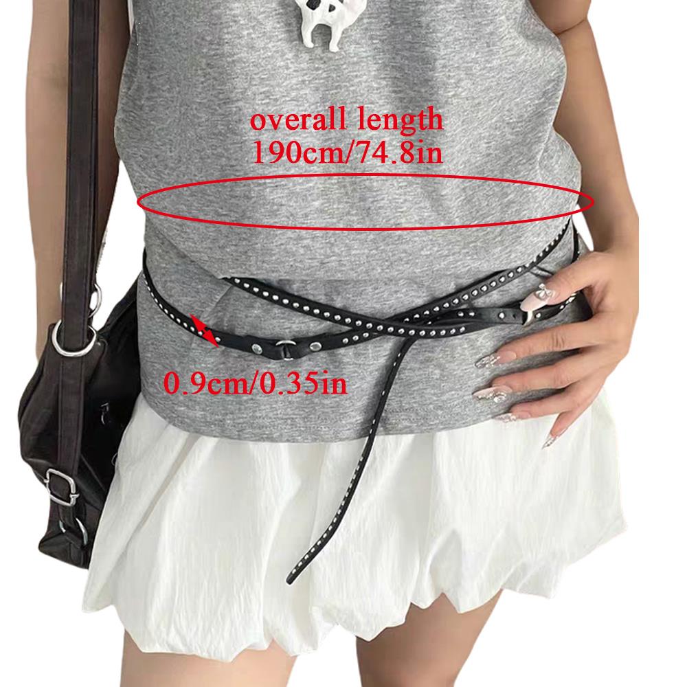 Ceinture Double fine, sangle de taille utile, longue, Double couche, Version Fine, tendance, boucle, Design de Niche, DIY