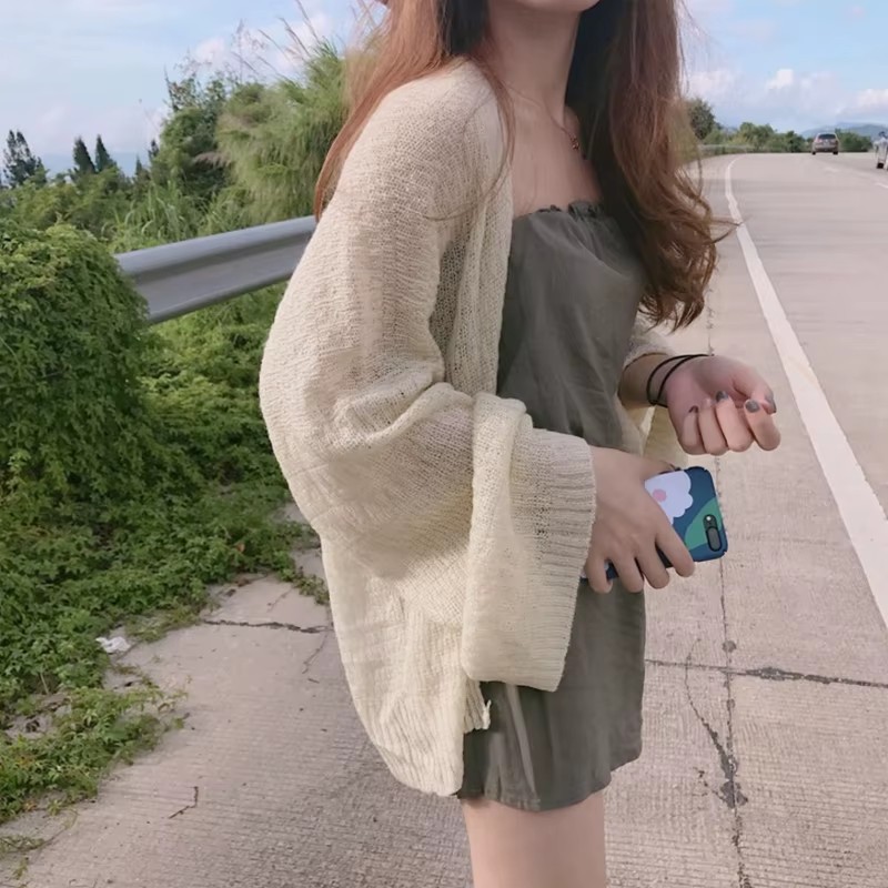 Cardigan pour femmes en tricot au Crochet transparent à manches longues ouvert sur le devant pull Bikini couvrir tricots décontractés tenue de plage