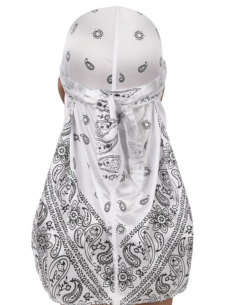 Durag Turban pour hommes et femmes, chapeau de motard, enveloppement de sauna, casquette Hip Hop, mode longue queue Bandanas, vêtements de sauna, 1PC, 7.5
