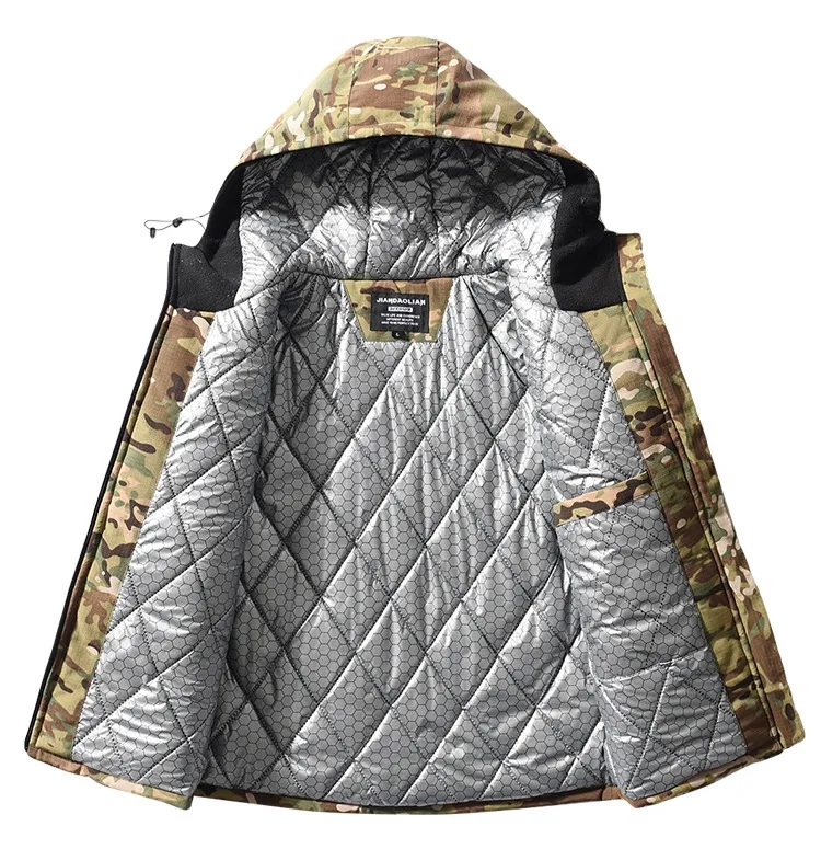 Manteaux chauds à réflexion thermique pour hommes, pantalons Cargo décontractés multi-poches, ensembles tactiques de Camouflage de Combat, pantalons de travail, vêtements masculins, nouvelle collection hiver