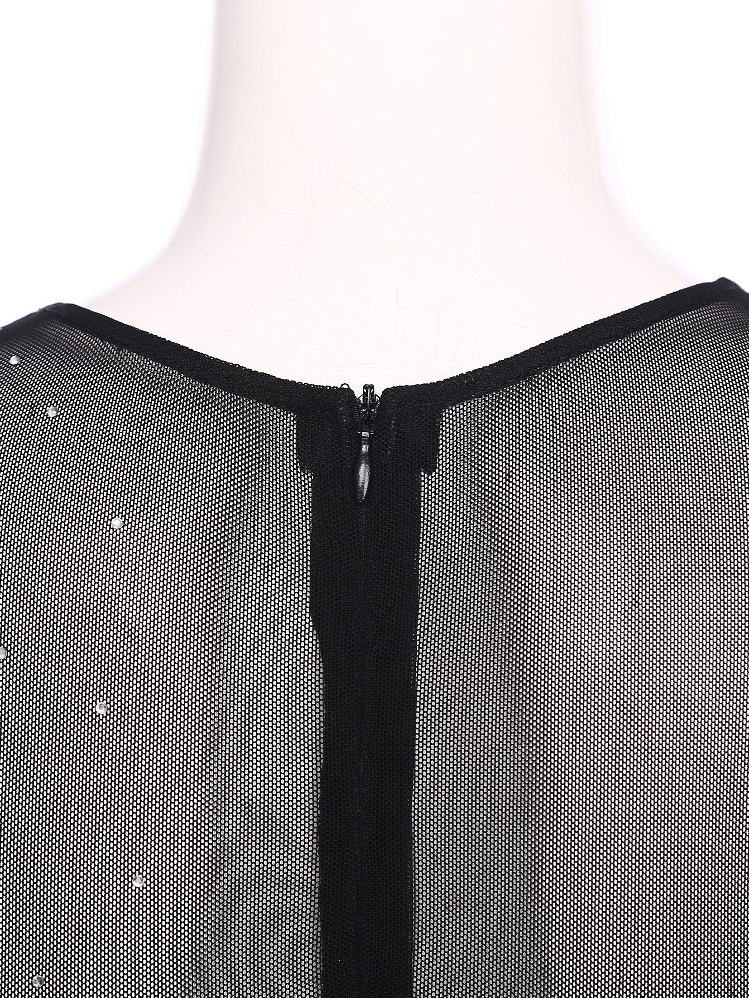Robe de danse lyrique moderne pour femmes, fendue sur le côté, maille transparente, strass, justaucorps de gymnastique, patinage, vêtements de danse contemporains