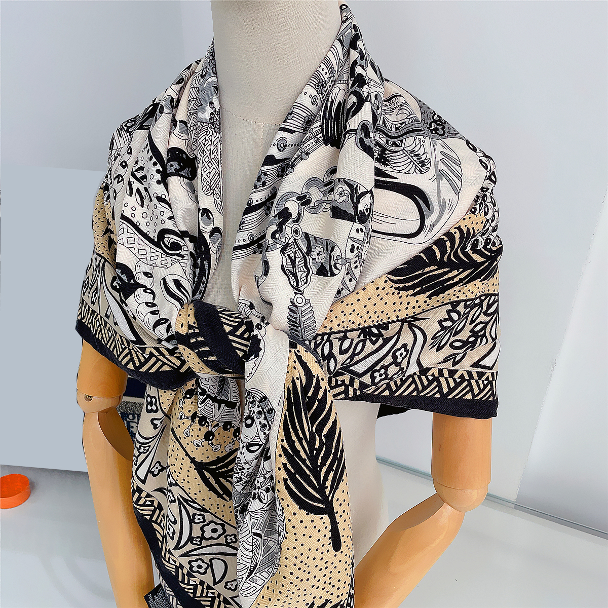 Mode garder au chaud foulard en cachemire de soie femmes châles roulés à la main foulards carrés enveloppes dame Bandana grand Hijabs femme FoulardsSjaal