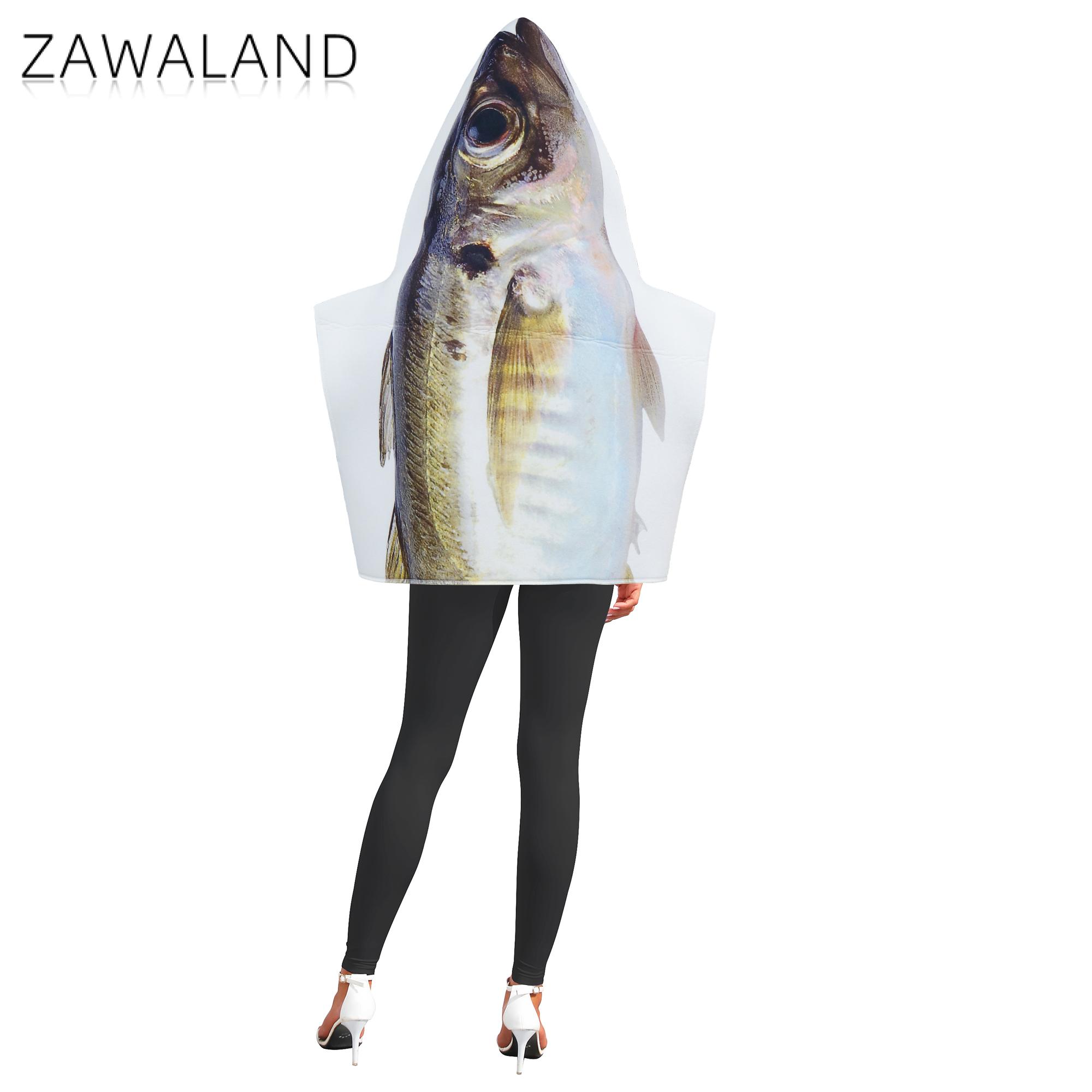 Zawaland femme homme poisson Costume décapterus Maruadsi Costume de fête fantaisie Couple Cosplay combinaison Halloween carnaval déguisement vêtements