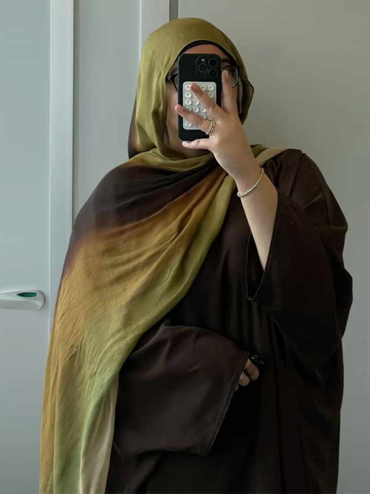 Foulard Hijab Dégradé Ombré pour Femme, Léger et Doux, Bandana Musulman, Accessoire Cheveux Polyvalent pour le Quotidien