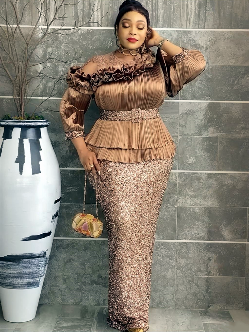 Robes de soirée africaines grande taille pour femmes Dashiki paillettes Maxi robe longue élégante 2026 robes de soirée de mariage musulmanes tenues