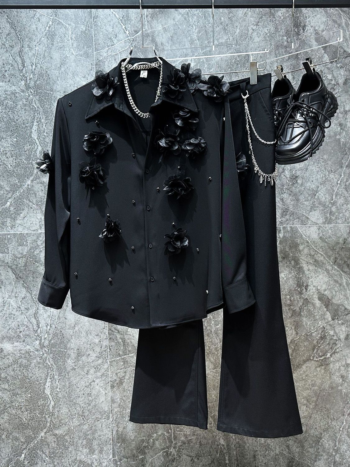 Mode belle chemise à manches longues 2025 nouvelle marque à la mode décontractée chemise ample hommes printemps automne