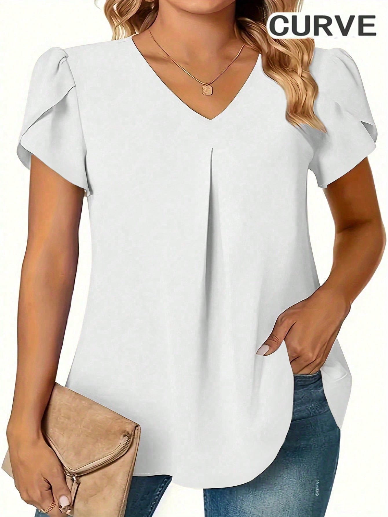 Grande taille 0XL-5XL femmes col en v mode couleur unie chemise Blouse dames décontracté ample et Simple chemise à manches longues