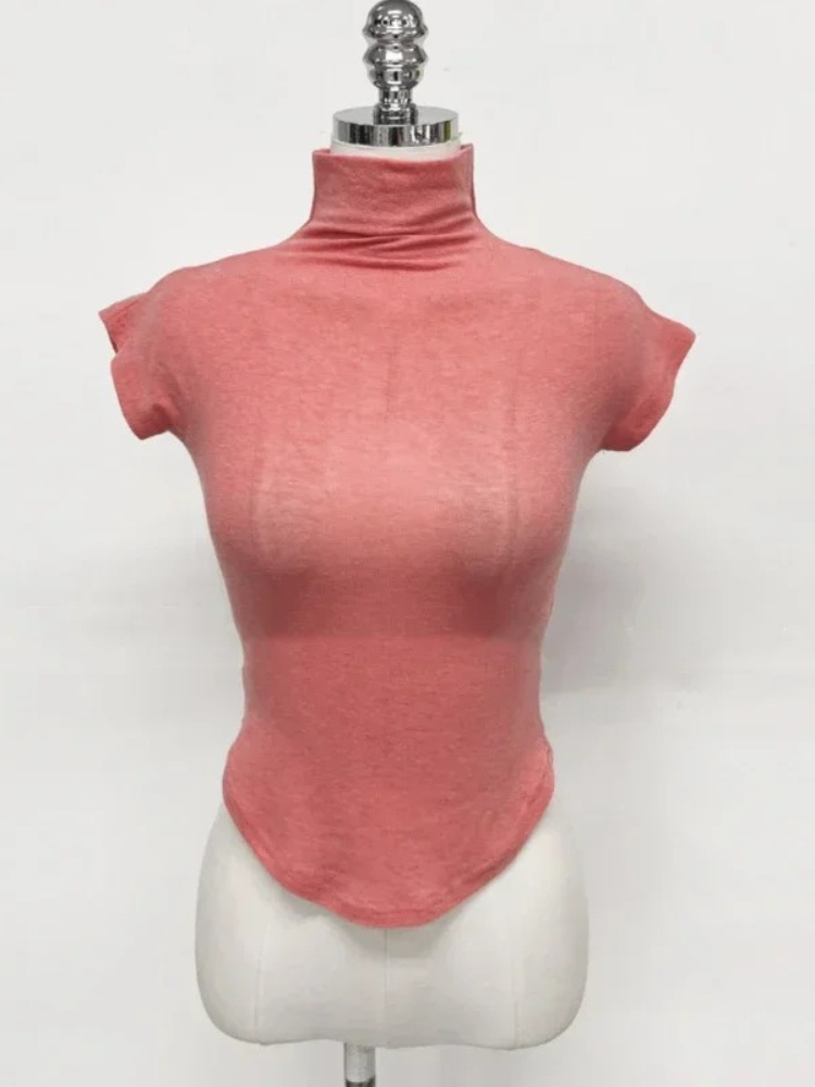 T-shirt décontracté d'été 2026 pour femme, col rond basique, vêtements féminins sexy, décolleté plongeant, transparent, doux, coupe ajustée, hauts, tee-shirt femme