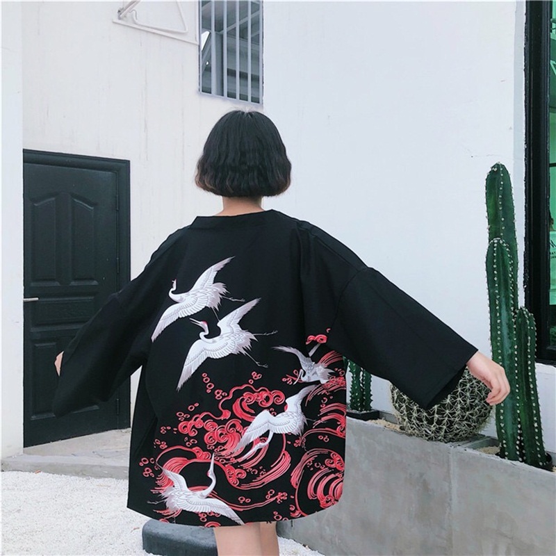 Kimono Cardigan femmes hauts et chemisiers japonais Streetwear haut pour femme été 2020 chemise longue femme dames Blouse femmes vêtements