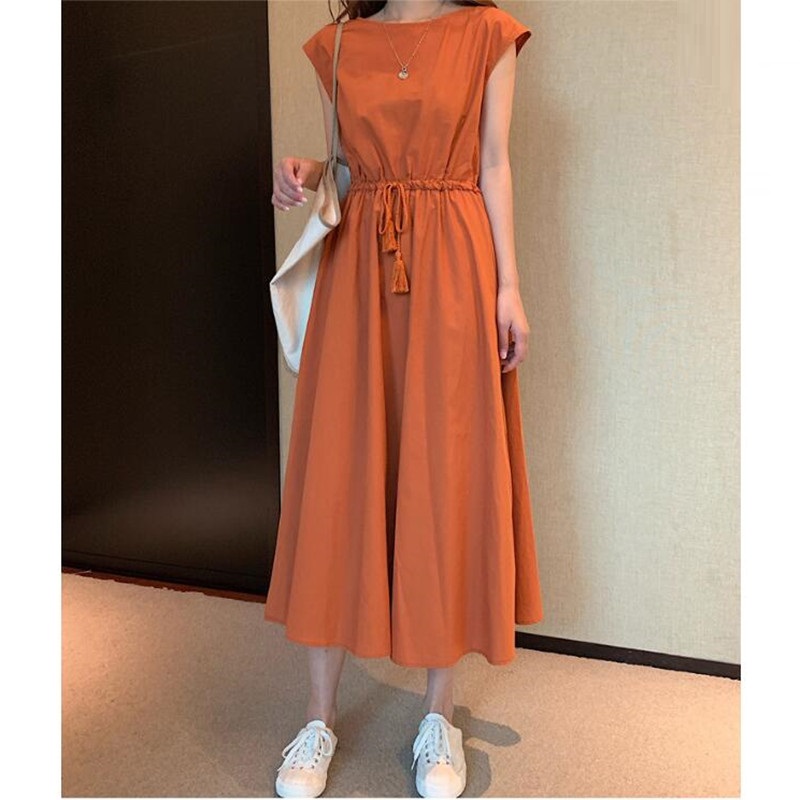 Femmes robe à manches courtes robe d'été décontracté ample coton lin robe femme Vintage robe surdimensionnée à manches courtes robes de plage