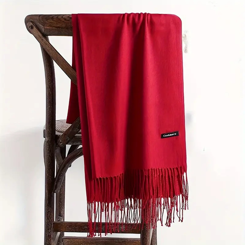 Écharpe Pashmina pour femmes, châles en cachemire doux, sensation de foulard, voyage, bureau, hiver, Hijabs chauds, solide, enveloppes pour dames, Bandana féminin