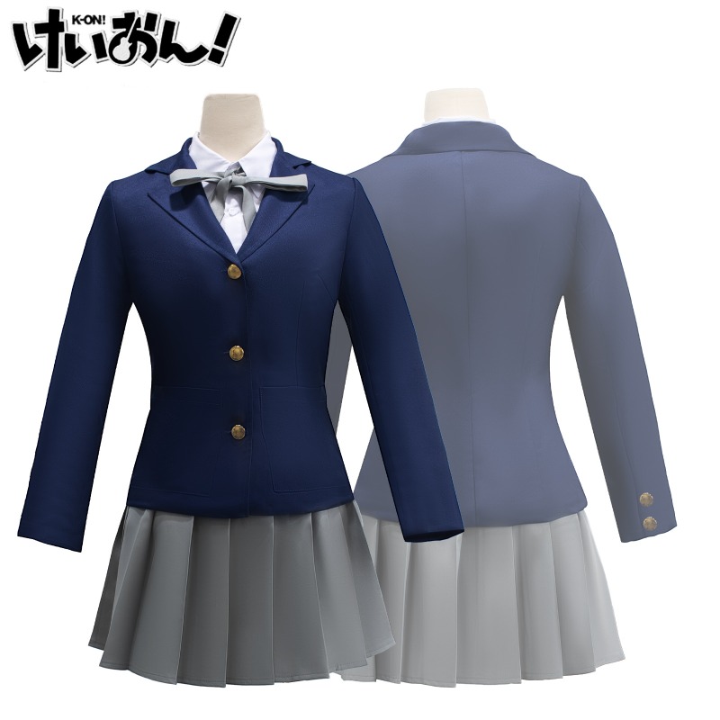 Costume de cosplay K-ON Hirasawa Yui, uniforme scolaire japonais pour filles, robe JK, manteau, tenue de carnaval Kawaii pour femmes, Halloween