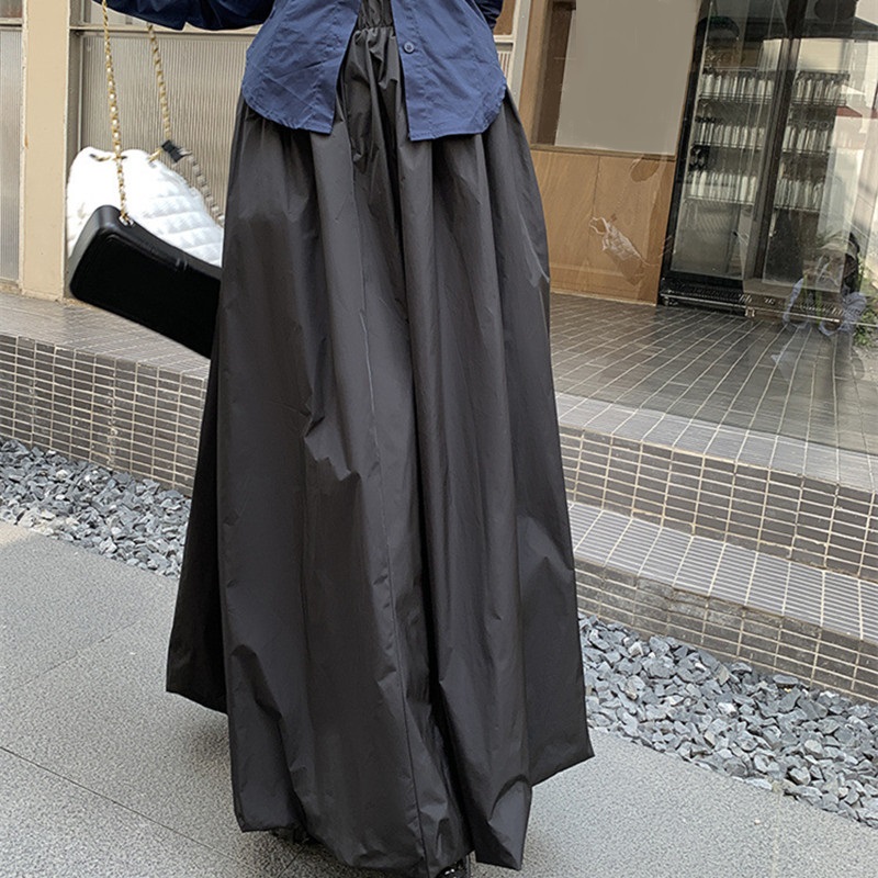 2025 été femmes mode coréenne taille haute lanterne jupes longues en vrac fleur bourgeon jupe Streetwear jupes plissées vêtements féminins