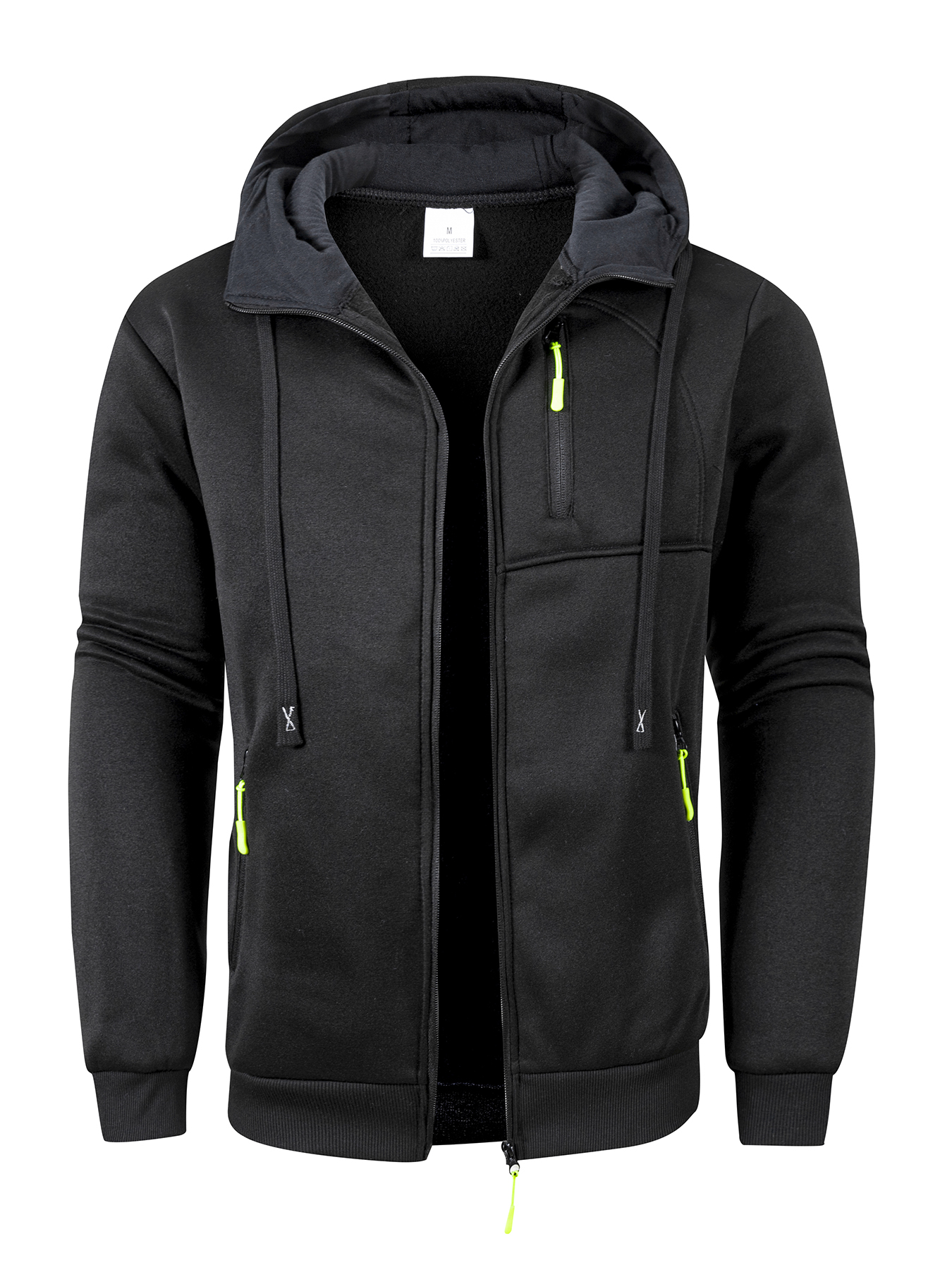 Sweat-shirt à manches longues pour hommes, fermeture éclair, surdimensionné, chaud, manteau, survêtement d'extérieur pour hommes