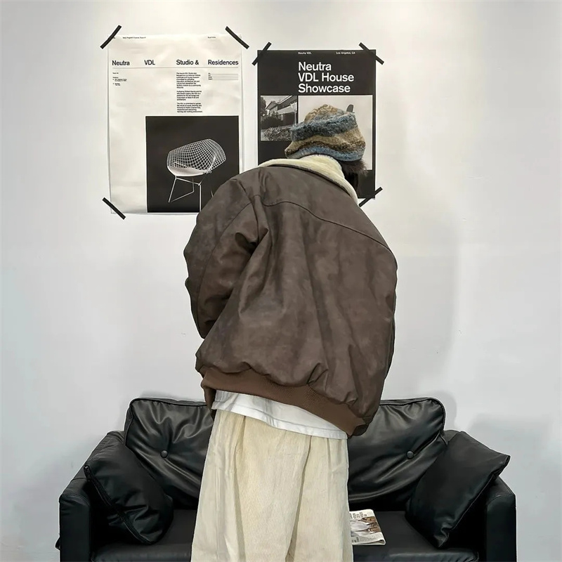 Vêtements d'extérieur pour hommes, nouvelle collection hiver 2026, style unisexe, design élégant et chaud, veste en coton tendance, manteau à la mode
