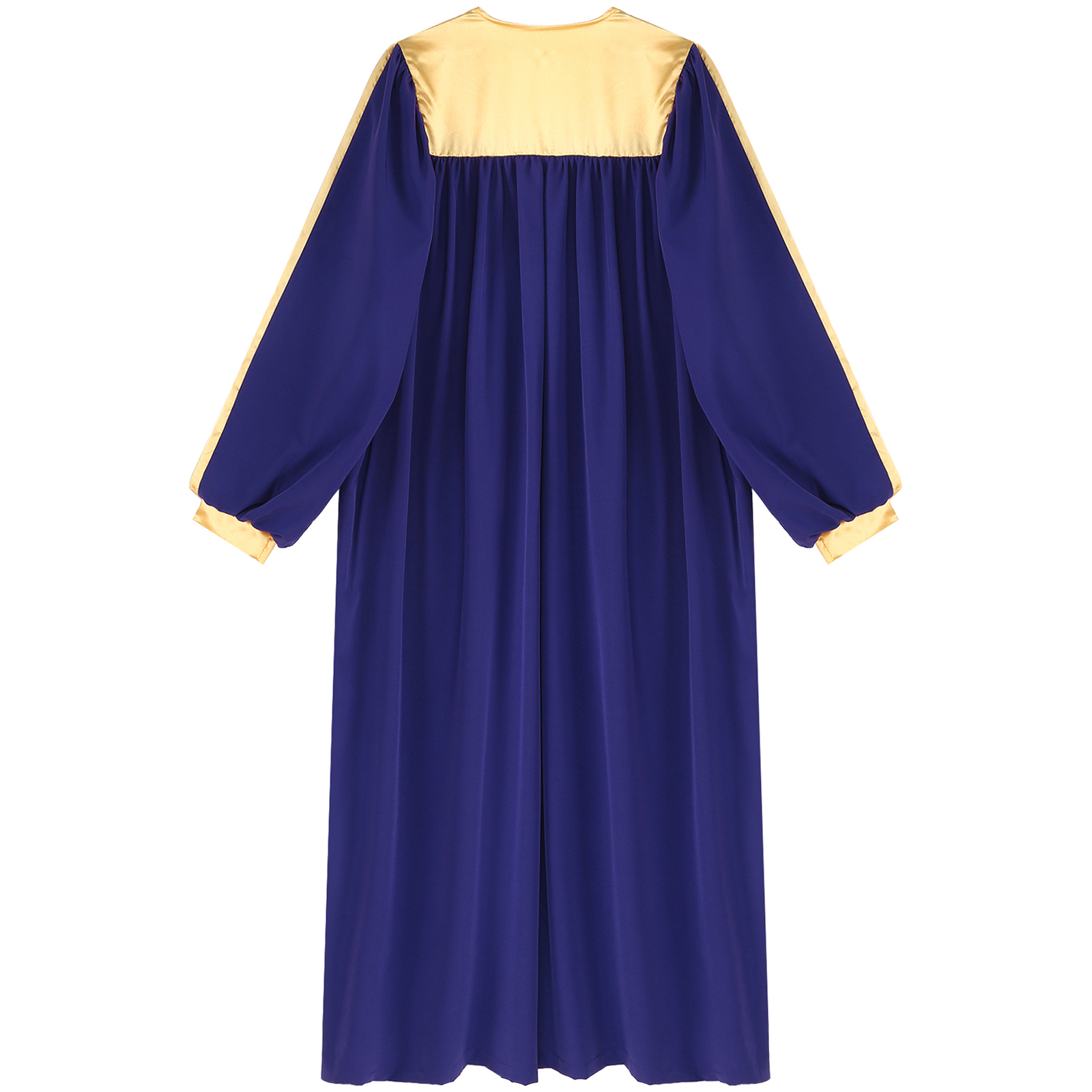 Robe de culte de chorale d'église pour femmes et hommes, Robe de danse liturgique, col en v, manches longues, fermeture éclair, Costume de fête Cosplay d'halloween