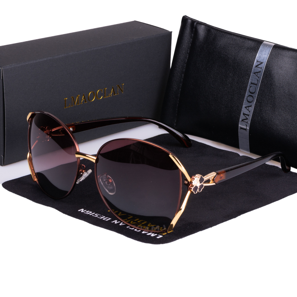Lunettes de soleil polarisées en métal pour femmes, de luxe, à la mode, Vintage, marque de styliste, oculos gafas, nouvelle collection 2024