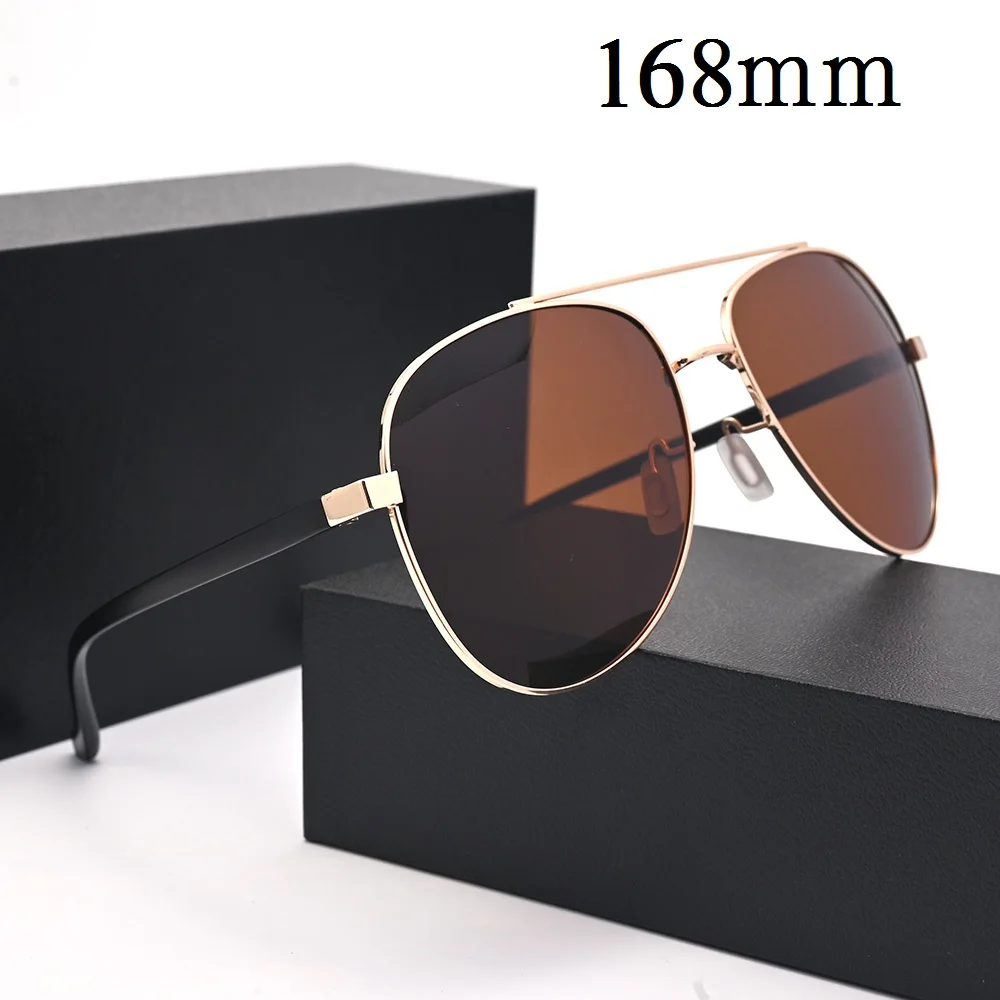 Lunettes de soleil noires photochromiques pour hommes, lunettes de soleil polarisées pour hommes, grand visage large, pilote d'aviation, grand, 168mm