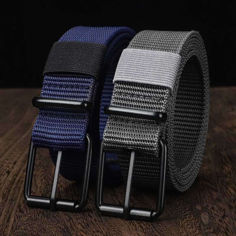 Ceinture en toile perforée, ceinture à boucle à aiguille pour hommes, version coréenne pour jeunes étudiants, ceinture en jean polyvalente, extérieur, ceinture étendue