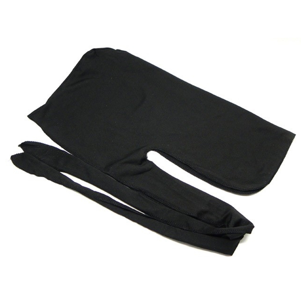 Femmes hommes soie longue queue casquette Turban chapeau perruques Biker chapeaux bandeau cheveux accessoires longues queue sangles Bandanas soyeux Durags