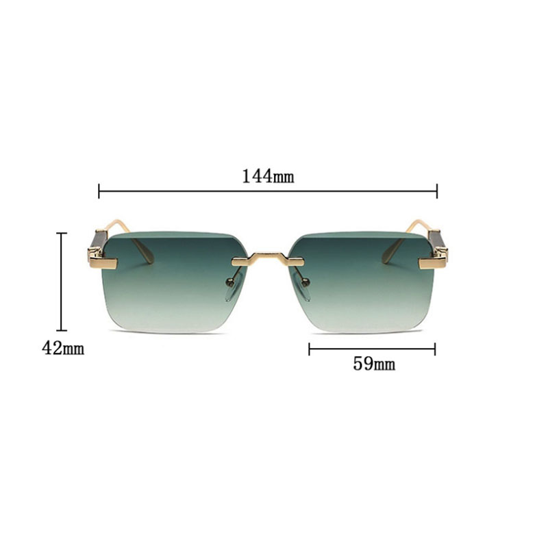 Lunettes De soleil design pour hommes Vintage lunettes De soleil sans monture femmes à la mode luxe carré lunettes De mode Vintage Gafas De Sol Hombre