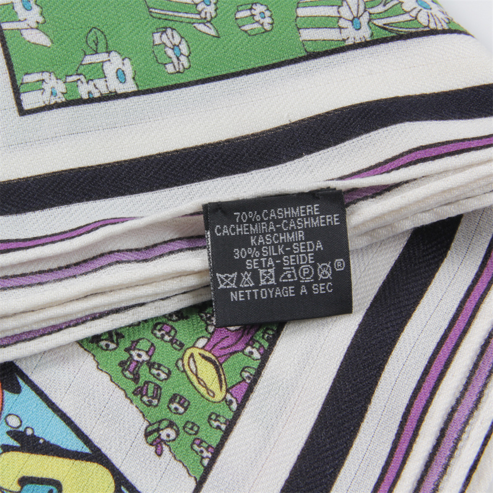 Écharpe en Cachemire Roulée à la Main pour Femme, Longue Écharpes Imprimées de Terrain de Jeu, Enveloppes Bandana, Grands Châles, Hijabs Féminins, 30%, Inj70%
